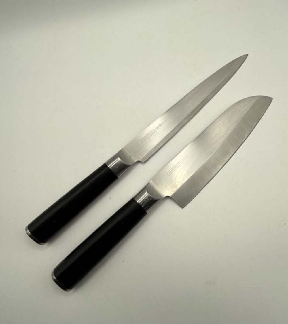 Kamikoto Japanese Steel 2-Piece Kitchen Knife Set (Santoku and Utility Knife)